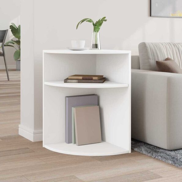 vidaXL Koncový stôl Biela 39,7 x 39,7 x 60 cm Kompozitné drevo – Obrázok 4
