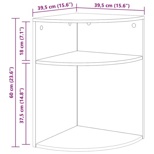 vidaXL Koncový stôl Čierna 39,7 x 39,7 x 60 cm Kompozitné drevo – Obrázok 10