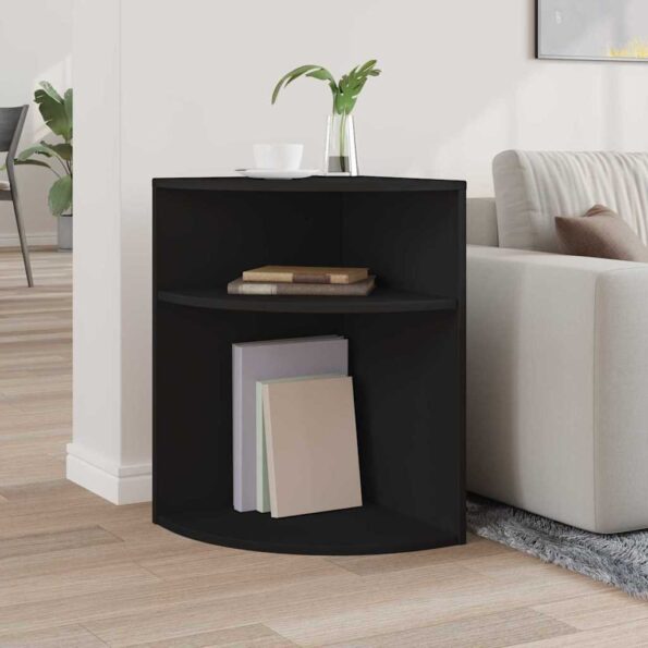 vidaXL Koncový stôl Čierna 39,7 x 39,7 x 60 cm Kompozitné drevo – Obrázok 4