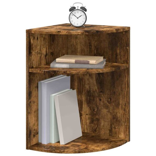 vidaXL Koncový stôl Dymová dub 39,7 x 39,7 x 60 cm Kompozitné drevo – Obrázok 3