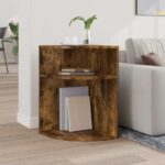 vidaXL Koncový stôl Dymová dub 39,7 x 39,7 x 60 cm Kompozitné drevo – Obrázok 4