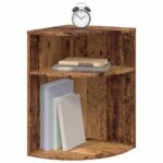 vidaXL Koncový stôl Staré drevo 39,7 x 39,7 x 60 cm Kompozitné drevo – Obrázok 3