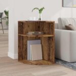 vidaXL Koncový stôl Staré drevo 39,7 x 39,7 x 60 cm Kompozitné drevo – Obrázok 4