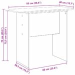 vidaXL Konzolový stôl Sonoma dub 93 x 40 x 75 cm Kompozitné drevo – Obrázok 10