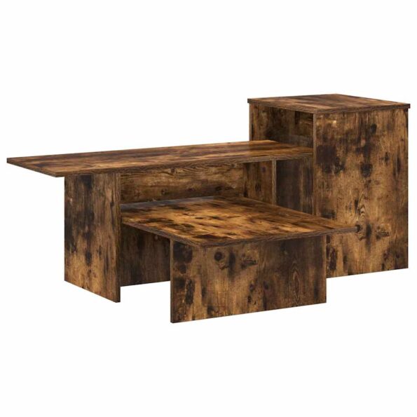 vidaXL Konzolový stôl Dymová dub 91,5 x 35 x 38,5 cm Kompozitné drevo – Obrázok 2