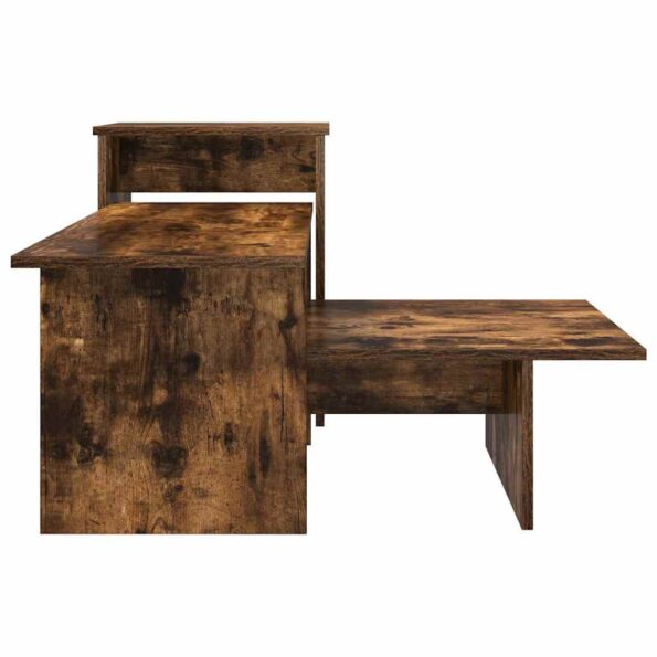 vidaXL Konzolový stôl Dymová dub 91,5 x 35 x 38,5 cm Kompozitné drevo – Obrázok 6