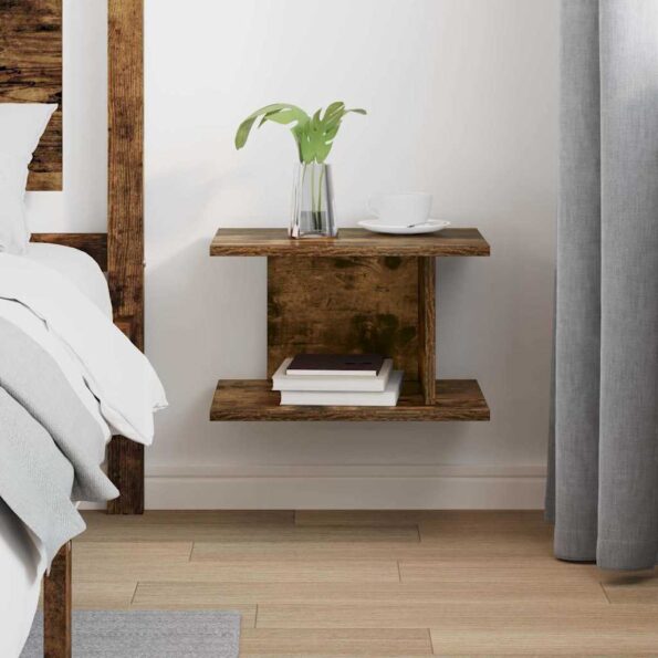 vidaXL Nočný stolík Dymová dub 40 x 30 x 25 cm Kompozitné drevo – Obrázok 4