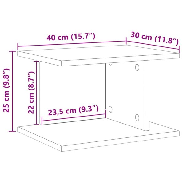 vidaXL Nočný stolík 2 pcs Remeselný dub 40 x 30 x 25 cm – Obrázok 13