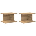 vidaXL Nočný stolík 2 pcs Remeselný dub 40 x 30 x 25 cm – Obrázok 2