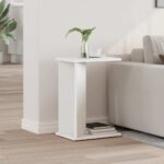 vidaXL Koncový stôl Biela 35 x 25 x 50 cm Kompozitné drevo