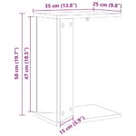 vidaXL Koncový stôl Biela 35 x 25 x 50 cm Kompozitné drevo – Obrázok 12