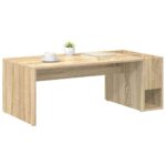 vidaXL Konferenčný stolík Sonoma dub 101,5 x 50 x 37 cm – Obrázok 3