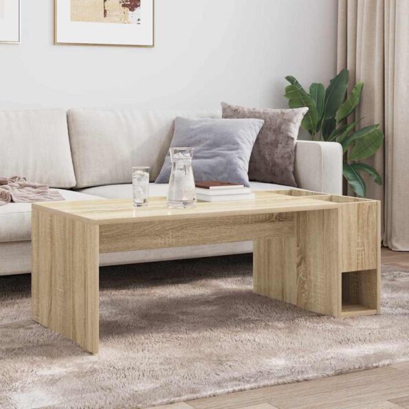vidaXL Konferenčný stolík Sonoma dub 101,5 x 50 x 37 cm – Obrázok 4