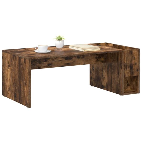 vidaXL Konferenčný stolík Dymová dub 101,5 x 50 x 37 cm – Obrázok 3