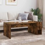 vidaXL Konferenčný stolík Dymová dub 101,5 x 50 x 37 cm – Obrázok 4