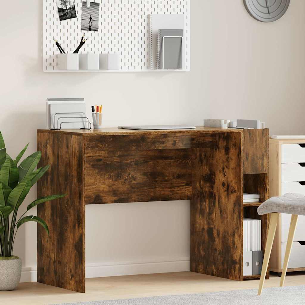 891204_1.jpg vidaXL Stôl Dymová dub 109 x 50 x 78 cm Kompozitné drevo – Obrázok 1