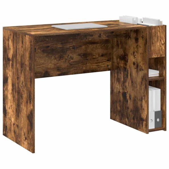 vidaXL Stôl Dymová dub 109 x 50 x 78 cm Kompozitné drevo – Obrázok 3