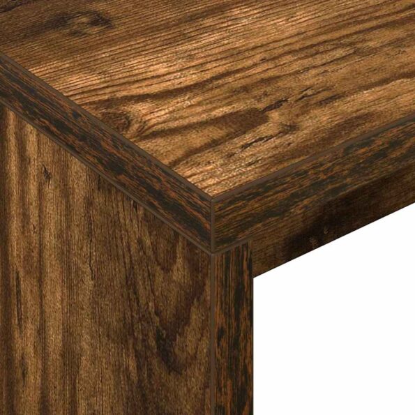 vidaXL Stôl Dymová dub 109 x 50 x 78 cm Kompozitné drevo – Obrázok 8