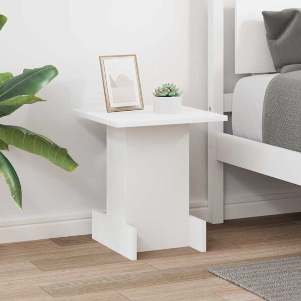 vidaXL Koncový stôl Biela 35,5 x 35 x 40 cm Kompozitné drevo – Obrázok 4