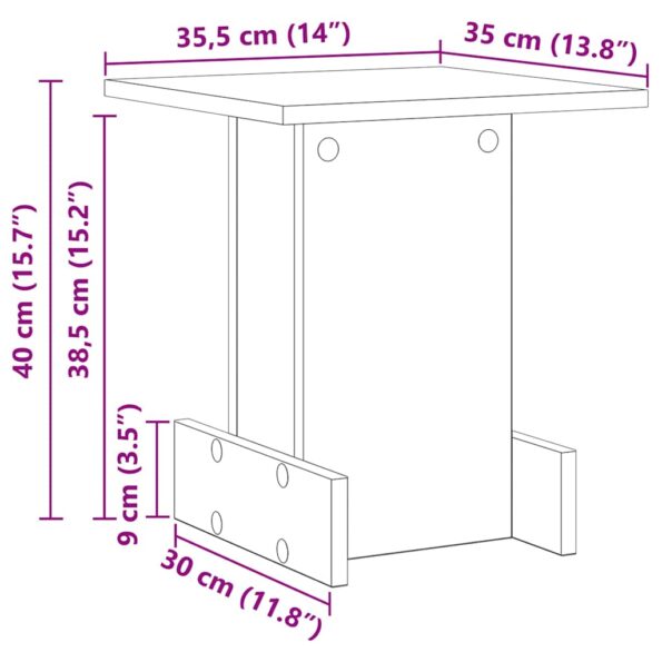 vidaXL Koncový stôl Sonoma dub 35,5 x 35 x 40 cm Kompozitné drevo – Obrázok 11
