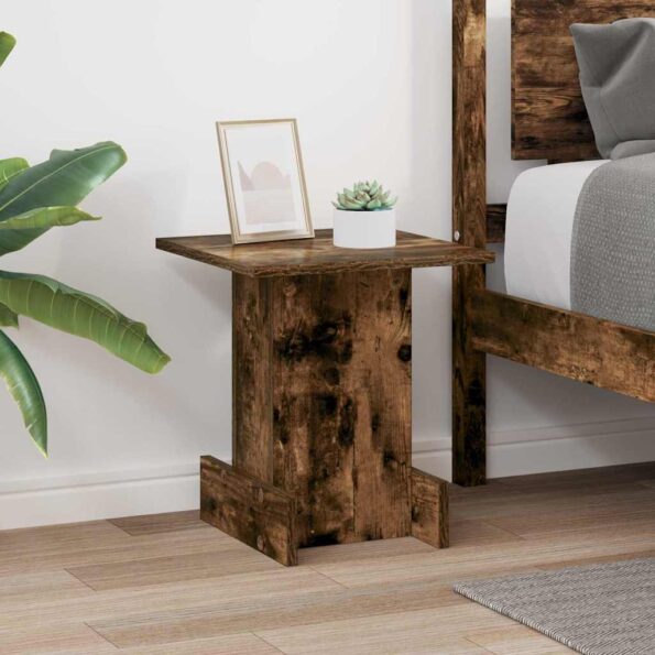 vidaXL Koncový stôl Dymová dub 35,5 x 35 x 40 cm Kompozitné drevo – Obrázok 4