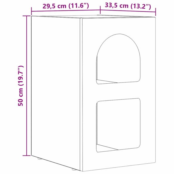 vidaXL Nočný stolík 2 pcs Sonoma dub 29,5 x 33,5 x 50 cm – Obrázok 12