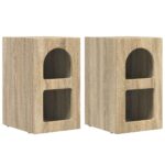 vidaXL Nočný stolík 2 pcs Sonoma dub 29,5 x 33,5 x 50 cm – Obrázok 2