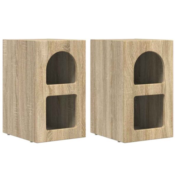vidaXL Nočný stolík 2 pcs Sonoma dub 29,5 x 33,5 x 50 cm – Obrázok 2