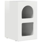 vidaXL Nočný stolík Vysoký lesk bielej 29.5 x 35 x 50 cm – Obrázok 2