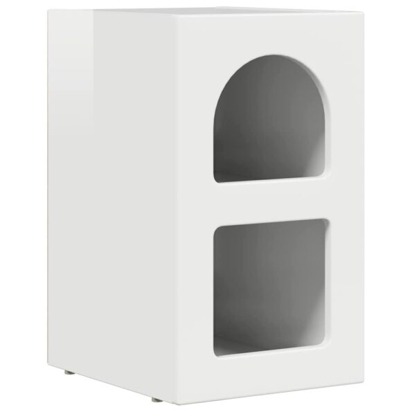 vidaXL Nočný stolík Vysoký lesk bielej 29.5 x 35 x 50 cm – Obrázok 2