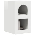vidaXL Nočný stolík Vysoký lesk bielej 29.5 x 35 x 50 cm – Obrázok 3