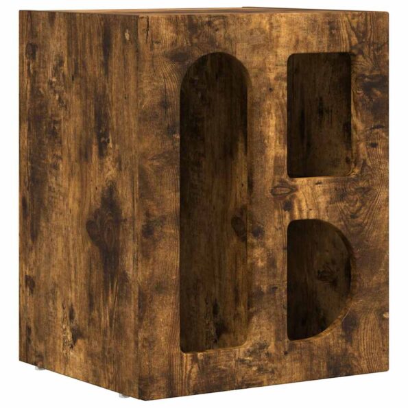 vidaXL Nočný stolík Dymová dub 40 x 35 x 50 cm Kompozitné drevo – Obrázok 2