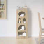 vidaXL Servírovacia skriňa Sonoma dub 40 x 35 x 100,5 cm – Obrázok 4