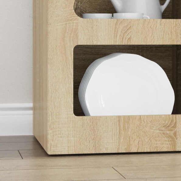 vidaXL Servírovacia skriňa Sonoma dub 40 x 35 x 100,5 cm – Obrázok 5