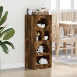 vidaXL Servírovacia skriňa Dymová dub 40 x 35 x 100,5 cm