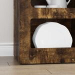 vidaXL Servírovacia skriňa Dymová dub 40 x 35 x 100,5 cm – Obrázok 5