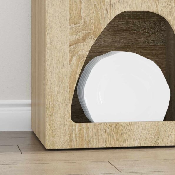 vidaXL Servírovacia skriňa Sonoma dub 40 x 35 x 100.5 cm – Obrázok 5