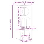 vidaXL Servírovacia skriňa Dymová dub 40 x 35 x 100.5 cm – Obrázok 12