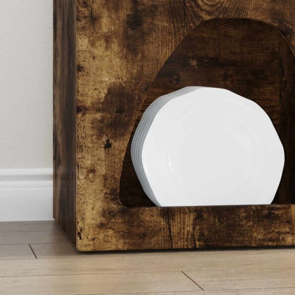 vidaXL Servírovacia skriňa Dymová dub 40 x 35 x 100.5 cm – Obrázok 5