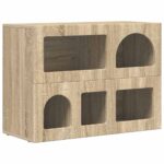 vidaXL Servírovacia skriňa Sonoma dub 80,5 x 35 x 59 cm – Obrázok 2