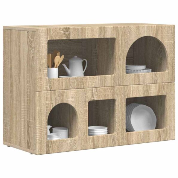 vidaXL Servírovacia skriňa Sonoma dub 80,5 x 35 x 59 cm – Obrázok 3