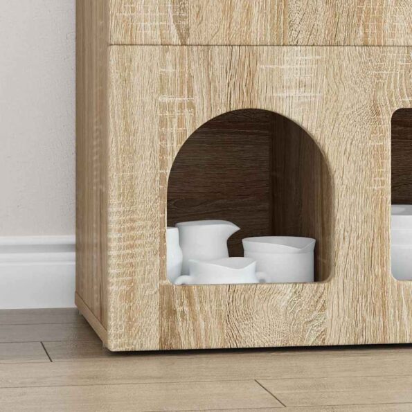 vidaXL Servírovacia skriňa Sonoma dub 80,5 x 35 x 59 cm – Obrázok 5