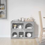 vidaXL Servírovacia skriňa Betónová šedá 80,5 x 35 x 59 cm – Obrázok 4