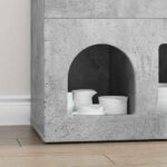 vidaXL Servírovacia skriňa Betónová šedá 80,5 x 35 x 59 cm – Obrázok 5