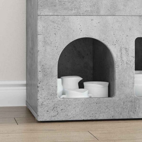 vidaXL Servírovacia skriňa Betónová šedá 80,5 x 35 x 59 cm – Obrázok 5