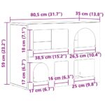 vidaXL Servírovacia skriňa Dymová dub 80,5 x 35 x 59 cm – Obrázok 12