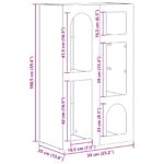 vidaXL Servírovacia skriňa Dymová dub 59 x 35 x 100,5 cm – Obrázok 12
