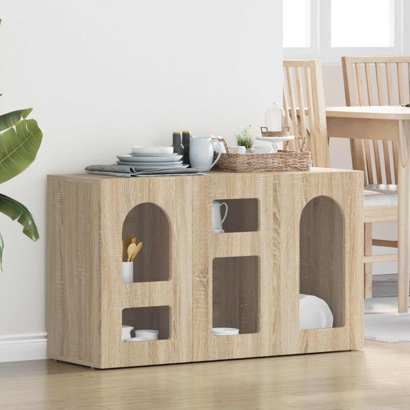 891346_1.jpg vidaXL Servírovacia skriňa Sonoma dub 100 x 35 x 59 cm – Obrázok 1