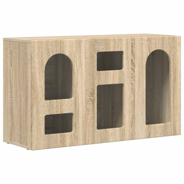 vidaXL Servírovacia skriňa Sonoma dub 100 x 35 x 59 cm – Obrázok 2