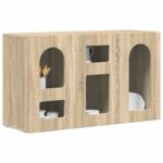 vidaXL Servírovacia skriňa Sonoma dub 100 x 35 x 59 cm – Obrázok 3